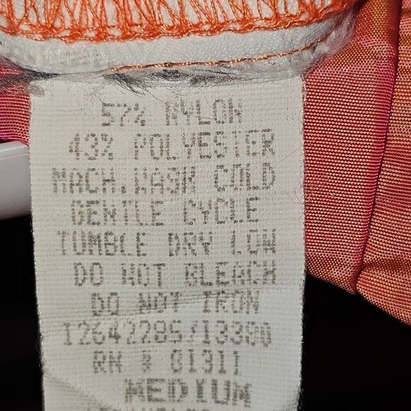 Mens Womens Orange Pink Irredescent Shorts Unisex Medium - Picture 4 of 4